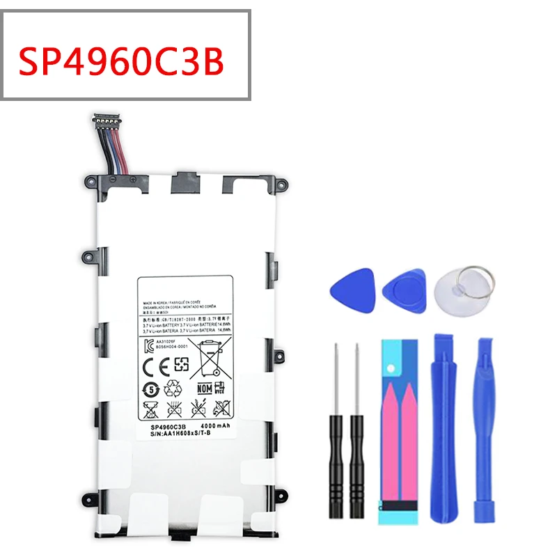 4000 мА/ч SP4960C3B Tab батарея для Samsung Galaxy 2 7 0 GT P3110 P3113 P3100 P6200 + номер отслеживания