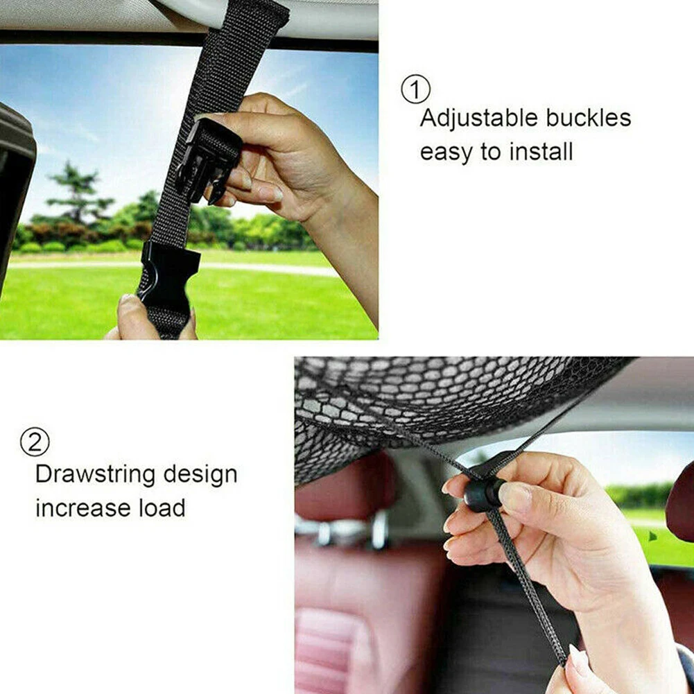 Интерьер на потолок автомобиля сетка молнии с кулиской сетчатый карман для