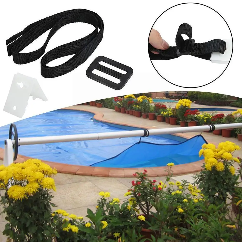 

8Sets Pool Cover Roller Attachment Solar Blanket Straps Solar Reel Accessory Cover Pool For Pool Universal Kit Kit Strappin H0E8