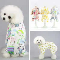 pet clothes four legged cotton home service dog pajamas casual cartoon fruit pattern teddy bichon pet costume dog clothing