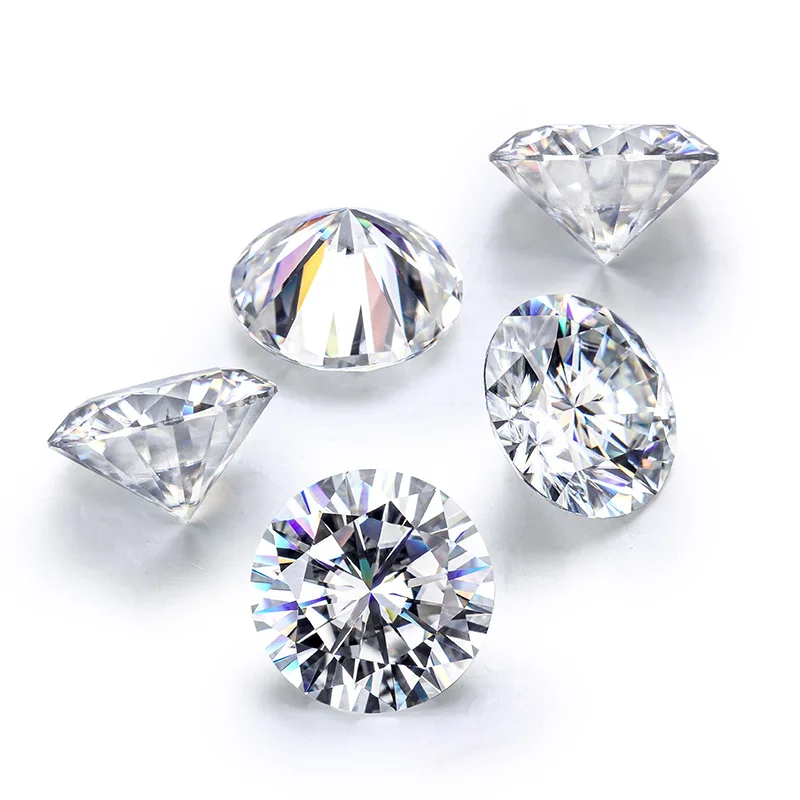 BOEYCJR 1.5ct 7 5 мм D цветной круглый блестящий Ограненный моиссанит Свободный Камень