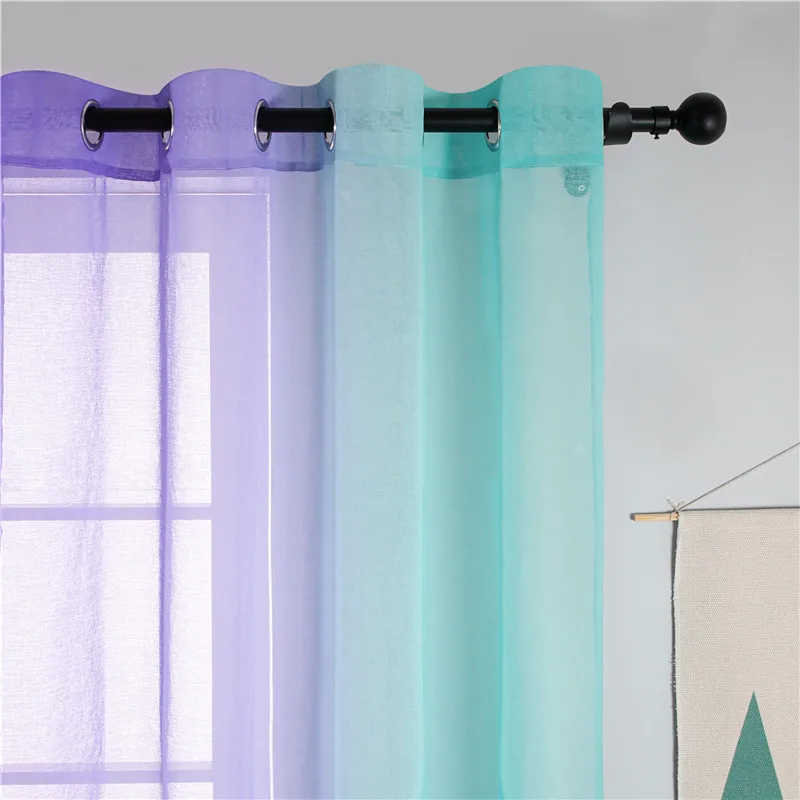 

Multi Color Tulle Window Curtains for Living Room Bedroom Kitchen Simple Modern Sheer Curtains Elegant Home Decoration