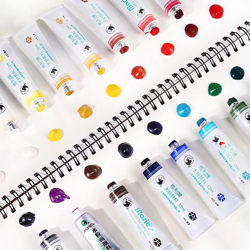 12 мл./шт. гуашь пигмент для студентов художественный рисования картина маслом