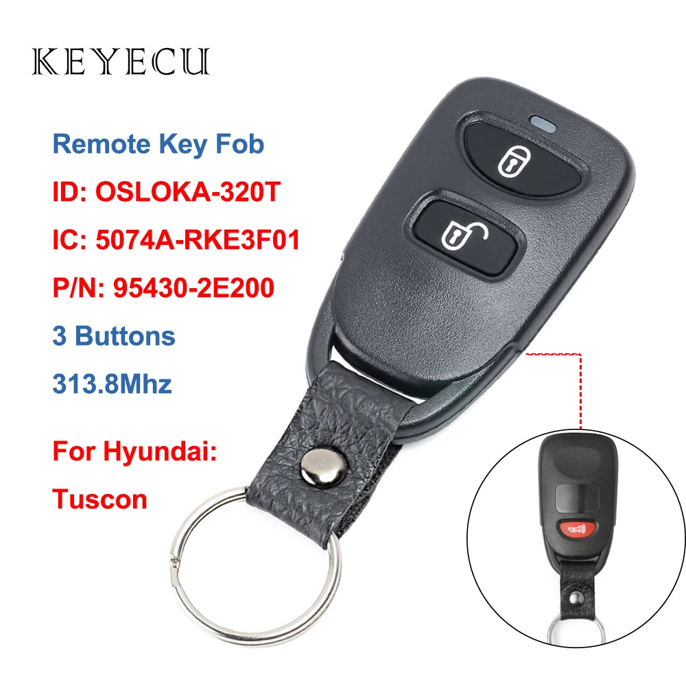 Keyecu дистанционного ключа автомобиля 3 кнопки 313 8 МГц для hyundai Tuscon 2005 2006 2007 2008 2009 FCC