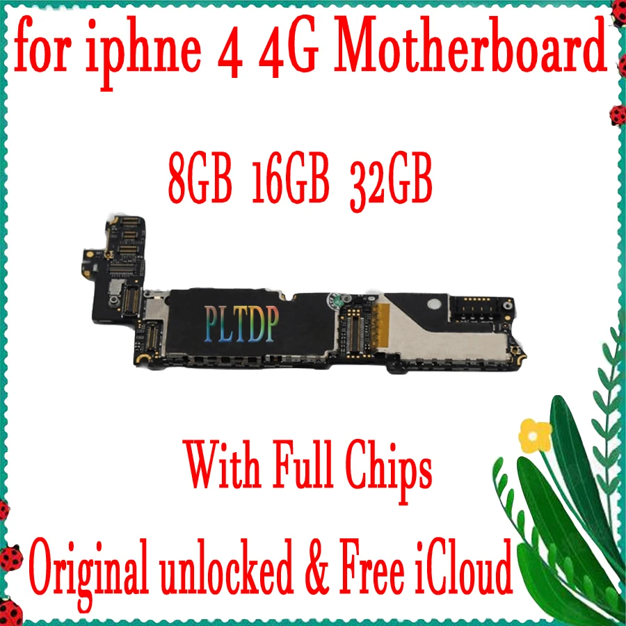 Фабрика разблокирован для iphone 4 4S 5 5C 5S материнская плата бесплатная iCloud 100%