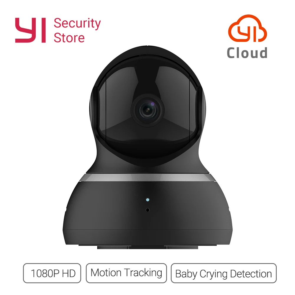 Купольная 1080p видеокамера YI Управление панорамированием и наклоном Двусторонняя аудиосвязь Отслеживание движения Baby