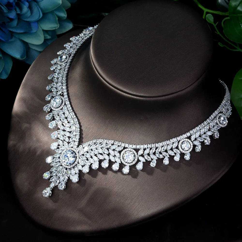 HIBRIDE классические наборы свадебных украшений AAA кубический цирконий медь