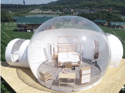 Надувная палатка-пузырь для дома на заказ прозрачная отелей диаметр 3 м/4 м/5 м
