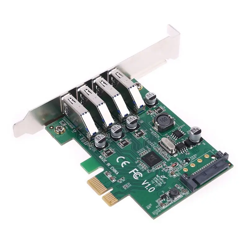 плата расширения pci express с 4 портам