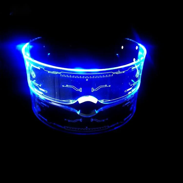 

Straight funny glasses technology EL luminous funny glasses Halloween birthday party led luminous glasses