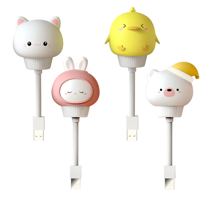 Светодиодный ночсветильник с USB 5 в постоянного тока милым мультяшным медведем