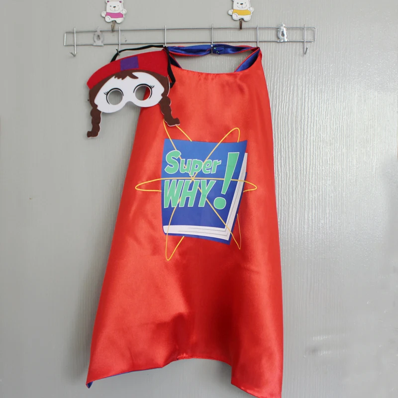 Супер Почему Забавные костюмы Wyatt принцесса горошка Косплэй накидки супергероев