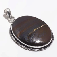 genuine tiger eye pendant silver overlay over copper hand made women jewelry gift