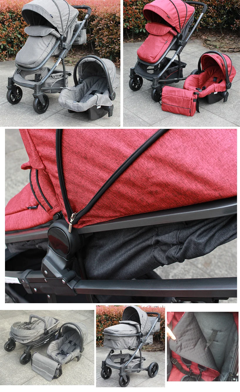 Детская коляска 3 в 1 детская детские коляски для новорожденных плотная тканевая