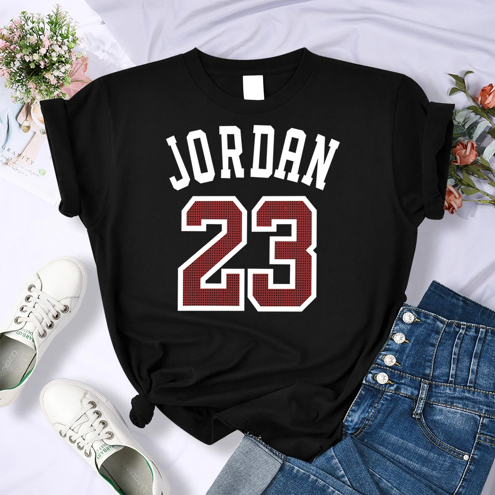 

Street Fashion Letter 23 Cool Print T-Shirts Women Oversize Loose T-Shirt Cartoons Sweat Clothing Fashion Crewneck Tops Summer