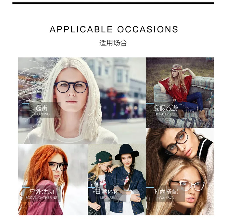 Transparent Women's Metal Wire Rim cat eye glasses Fashionable Spectacle Frame points zero Prescription Eyeglasses Frame Sexy