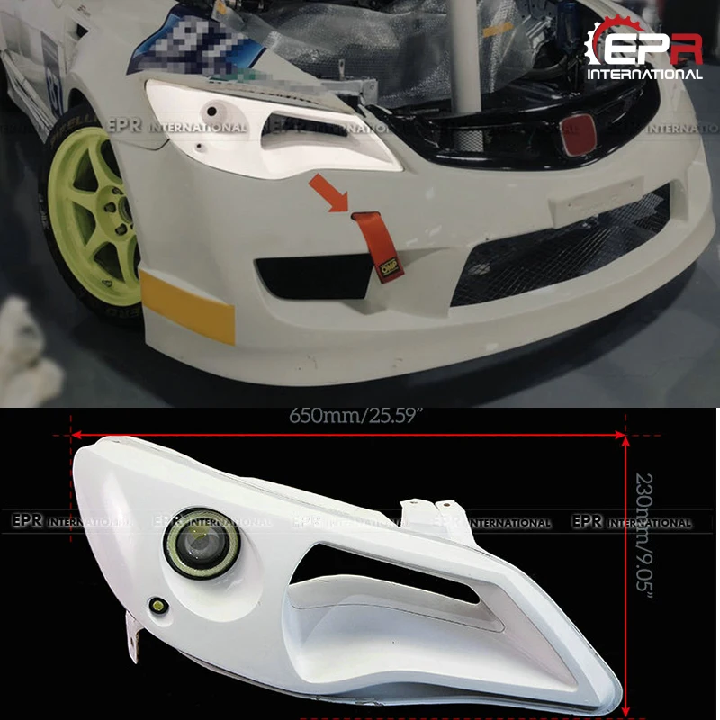 

For Honda Civic FD2 06-08 FRP Unpainted Front Headlight Air Duct LHD(Left hand drive) Passenger Side Trim bodykits 1pcs