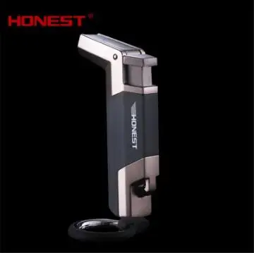 Газовая турбо фонарь Зажигалка HONEST в форме локтя синяя струйная зажигалка с