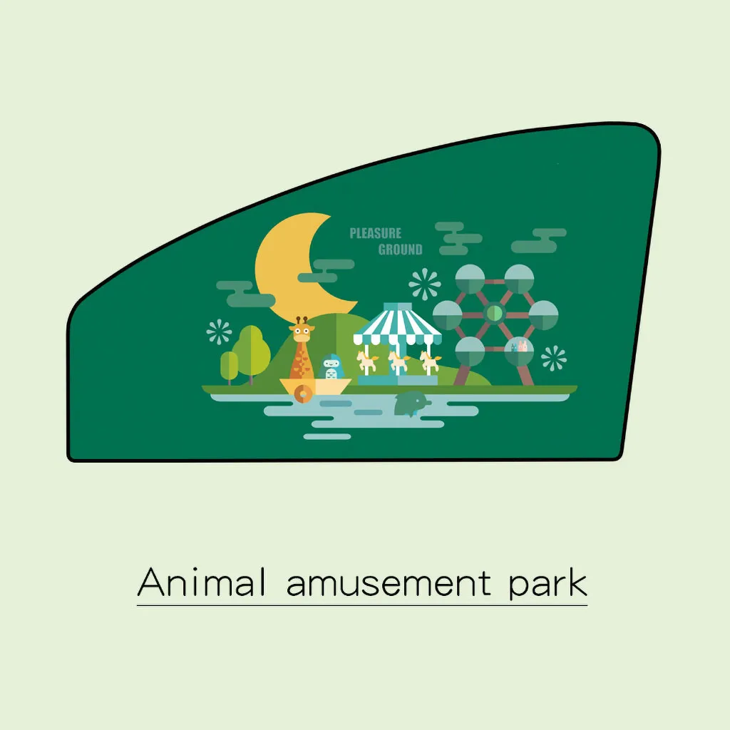 E Универсальный автомобильный солнцезащитный козырек, магнитная занавеска, мультяшный Детский защитный оконный солнцезащитный козырек, занавеска, жалюзи, солнцезащитный козырек - Цвет: E