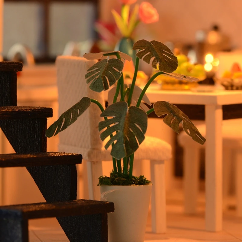 

DIY Miniature Luminous Handicraft Kit With Music Mini Room A2UB