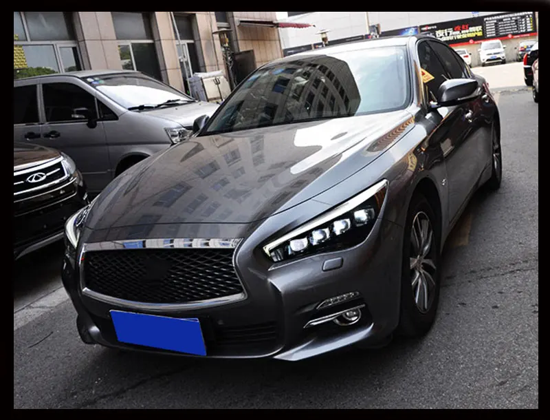 Автомобильный Стайлинг фара для Infiniti Q50L фары в сборе все светодиодный Matix Хрустальная фара DRL дневные ходовые огни объектив