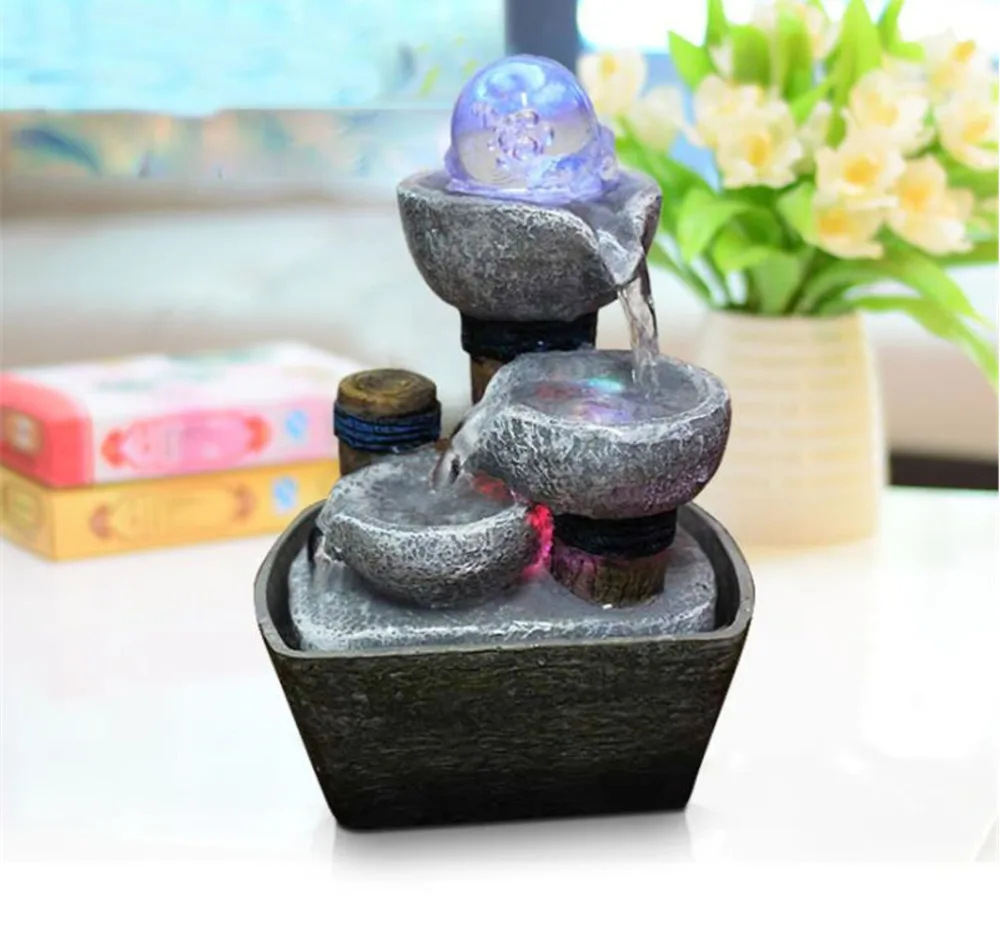 Небольшие источники воды дома Украшение колеса Feng Shui источник из декор для
