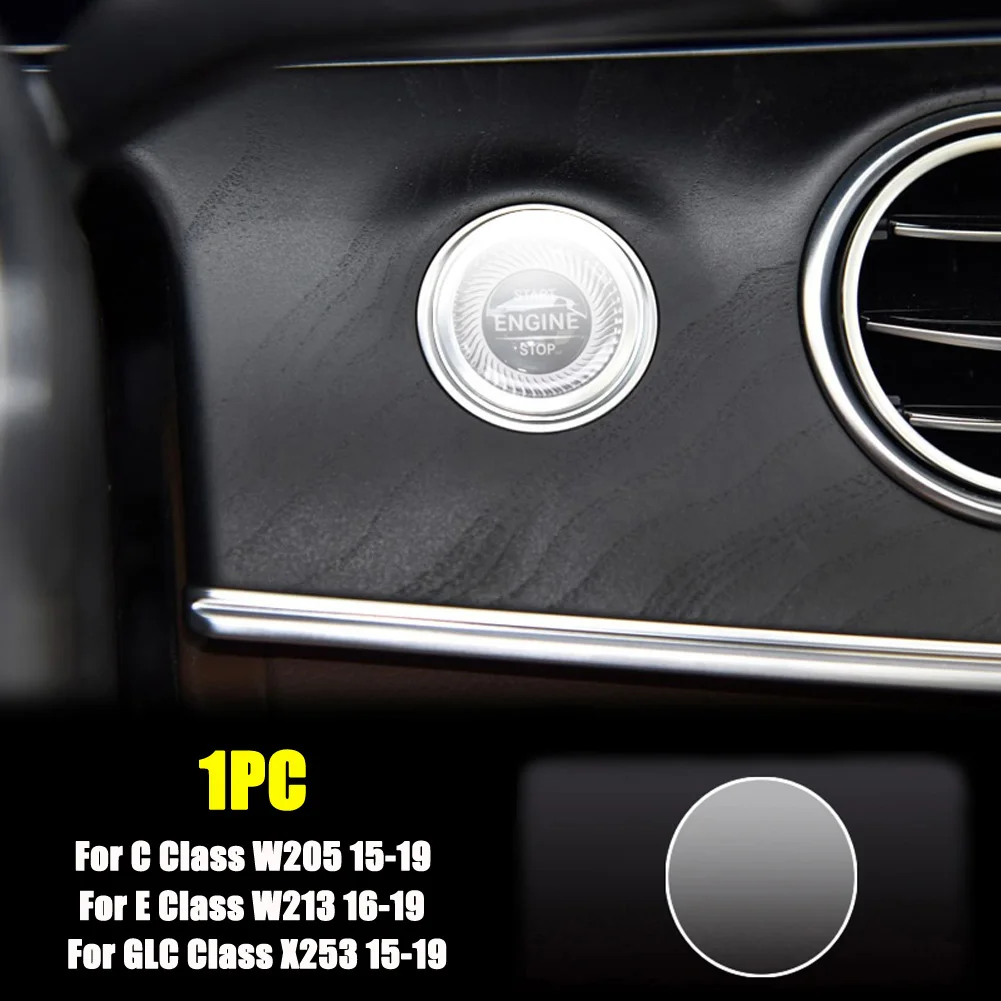 Transparent Для Mercedes Benz C E GLC класс W205 W213 X253 ТПУ прозрачный автомобильный двигатель переключатель пусковой остановки кнопочная мембрана Защитная пленка - Название цвета: Transparent