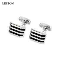 lepton cat eye stone cufflinks low key luxury black opal cuff links and tuxedo shirt cufflink for mens wedding business gifts