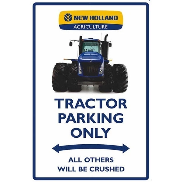 Металлический жестяной знак New Holland трактор парковка только Декор Бар Паб