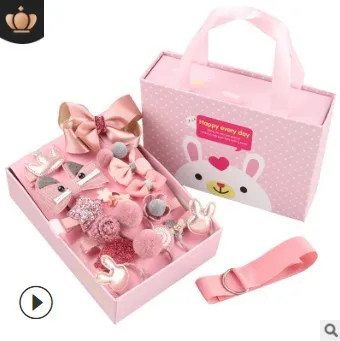 12 компл./лот 18 шт./компл. DIY многофункциональное ткани дети заколки для волос