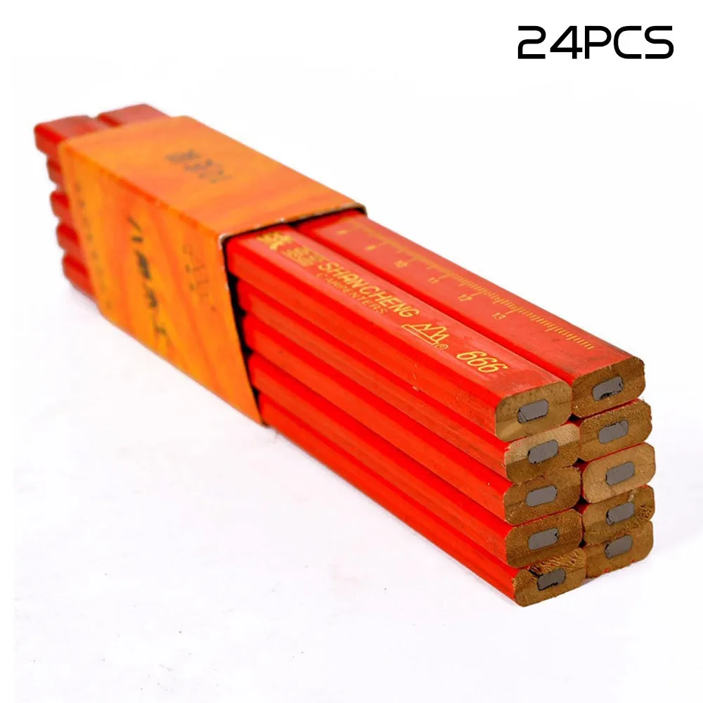 

Wood Working Carpenters Pencil 12/24pcs Pencils Construction Marking Tool