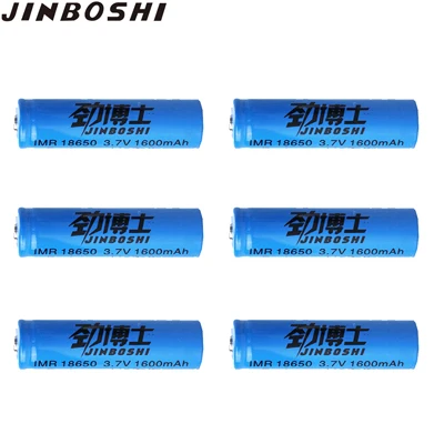 6X Battery 10 шт. 3,7 в 18650 1600 мАч перезаряжаемый высокомощный аккумулятор литий-ионный аккумулятор+ 18350 18650 зарядное устройство для фонарика налобный фонарь - Цвет: 6X Battery