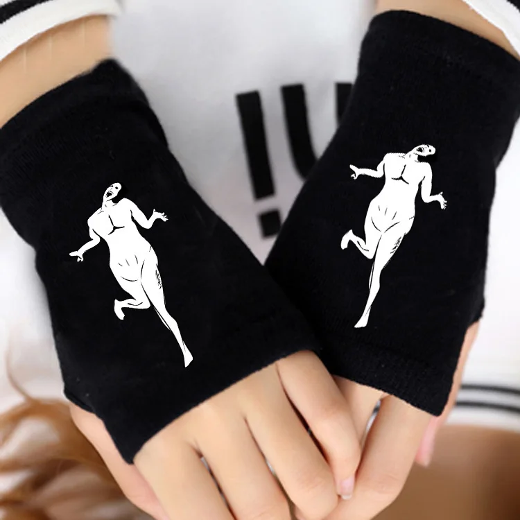 

Anime Attack on Titan Cosplay Gloves Sharingan Cotton Knitting Warm Half Finger Mittens Glove