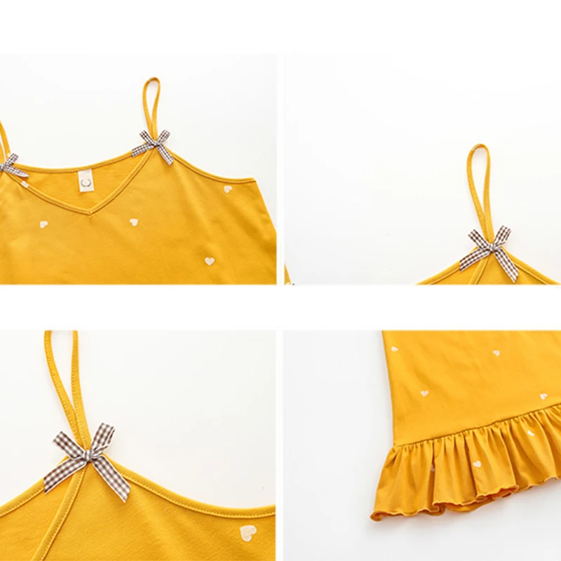 

Women Pyjamas Cotton Nightwear Sleepwear Sleeveless V-Neck Ruffles Bowknot Sexy Casual Korean Spring Summer SA1055