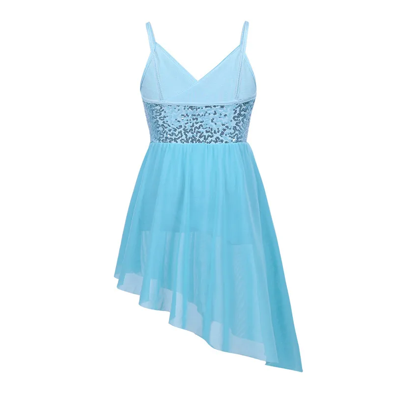 Детское блестящее балетное трико ChicTry с блестками женское платье для катания на