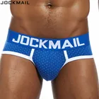 Трусы-брифы JOCKMAIL мужские в горошек, Брендовое нижнее белье, пикантные трусы слипы с мешочком для пениса, одежда для сна для геев, шорты
