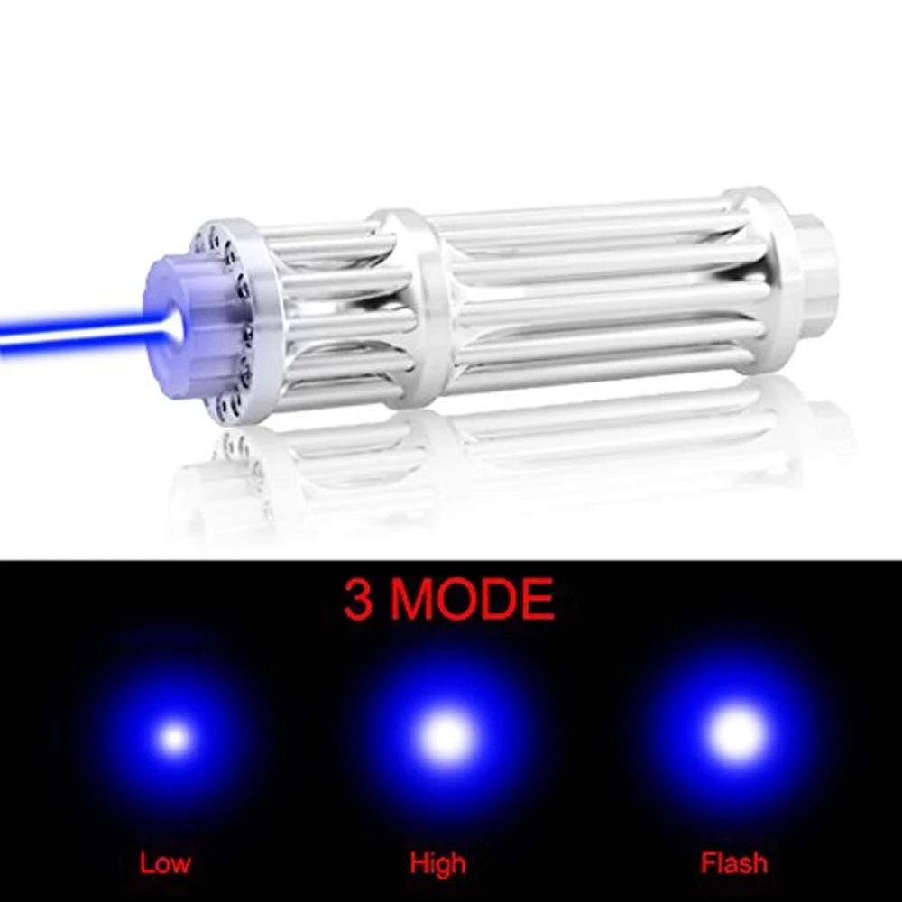 

High Powerful Blue Laser Torch 450nm 10000m Focusable Laser Pointer pen Focus Adjustable Burning Lazer torch