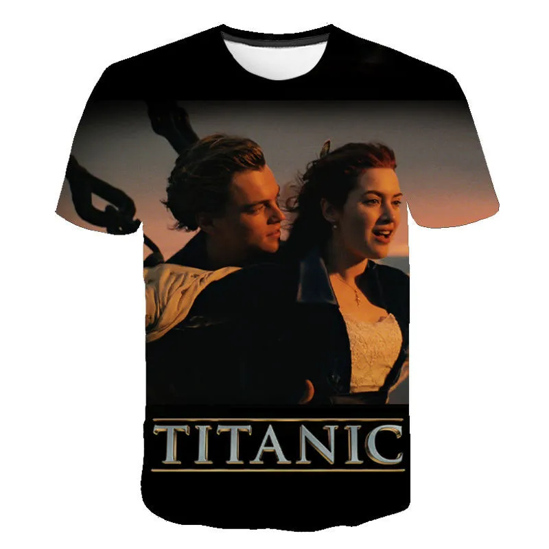 

Titanic 3D printing T-shirt unisex summer short-sleeved casual fashion street T-shirt Harajuku boy girl cool top T-shirt