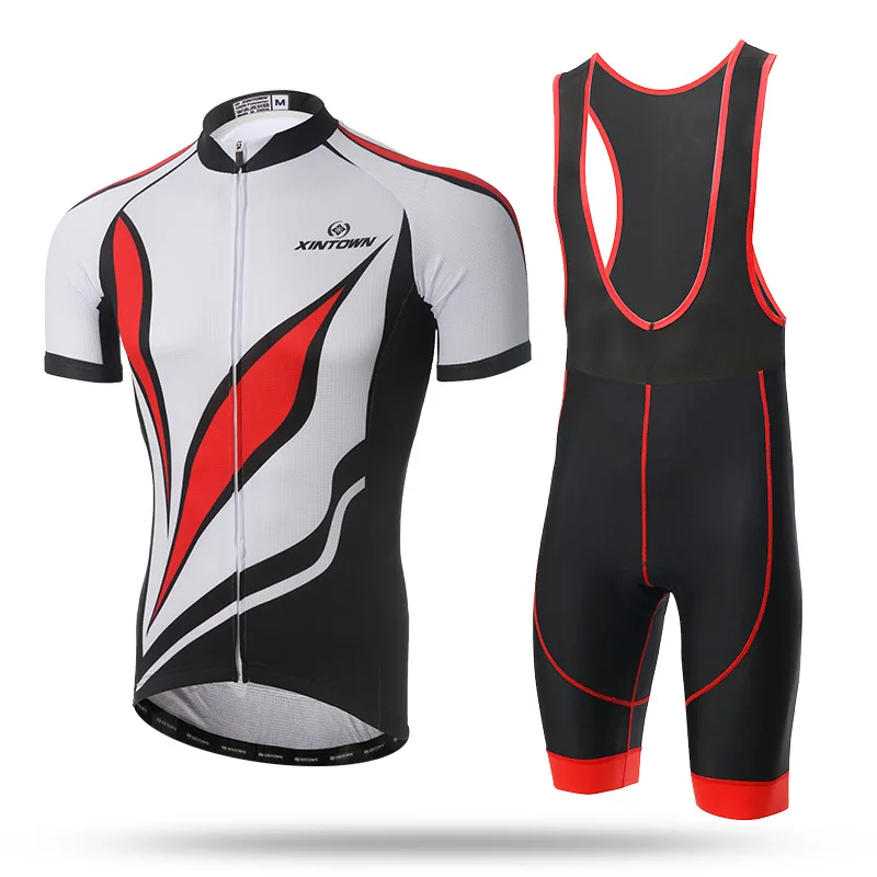 

2021 Men Cycling Jersey Suit Summer Short Sleeve Strap Bicycle Set Racing Sport Quick-drying Clothes Male Mountain Bike Clothing