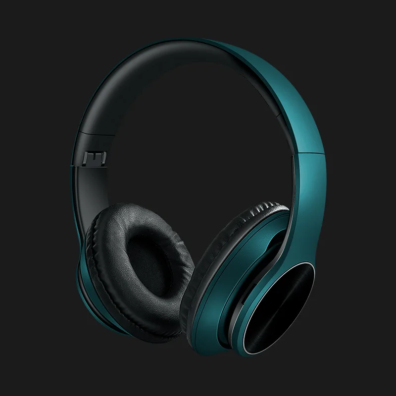 Синий Hi-fi стерео Беспроводная гарнитура перезаряжаемые беспроводные наушники Bluetooth наушники-вкладыши Складная гарнитура с микрофоном - Цвет: Синий