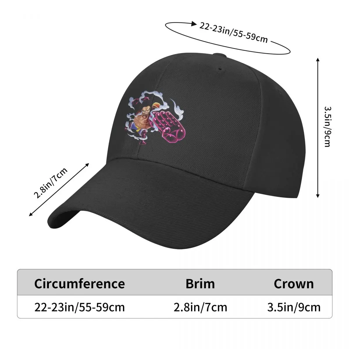 

One Piece Baseball Caps unisex Adjustable Baseball Caps for men and women