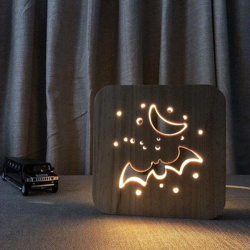 Halloween Bat Led Crafted Light Animal Table Lamp Gift  Fairy Lights  Christmas Lights Indoor  Decoracion Navidad Hogar