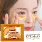 Золотая маска под глаза с коллагеном, 1 пара, Антивозрастные темные круги, акне, патчи для ухода за кожей глаз, корейская косметика