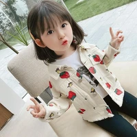 2021 cute strawberry spring autumn coat outerwear top children clothes school kids costume teenage girl clothing high quality