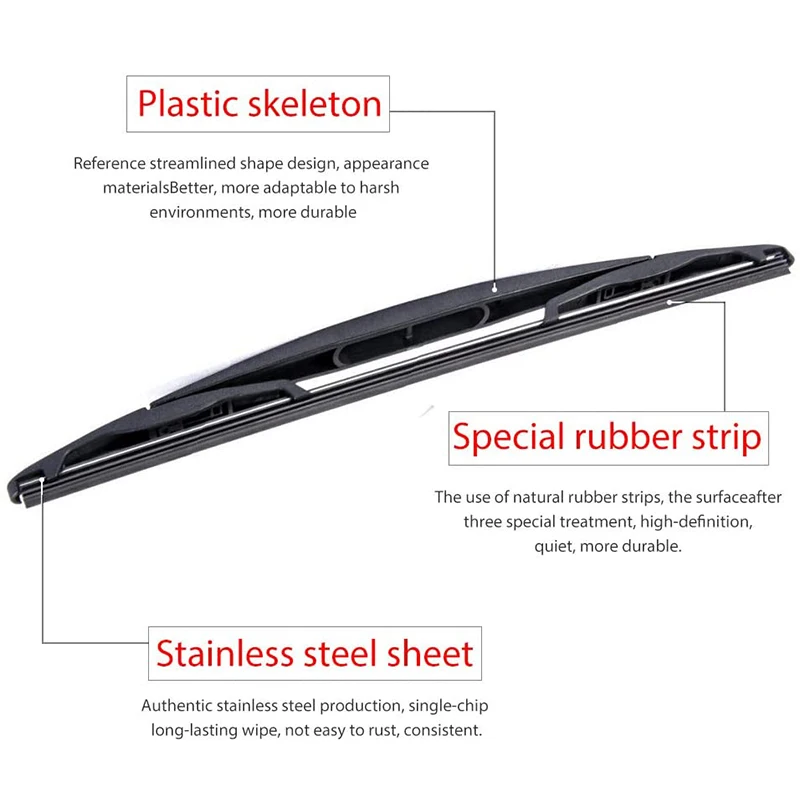QEEPEI 12 ''Задняя щетка стеклоочистителя для Ford Flex 2009 2010 2011 2012 2013 2014 2015