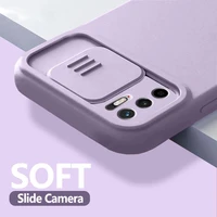 Slide Lens Protection Phone Case For Xiaomi Lite Poco NFC Pro Redmi Note Pro 10s Soft Cover