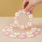 Термоизоляционный коврик для стола, подставка под кружки с маргаритками и цветами, нескользящий Настольный держатель для кофейных чашек, молока, кружек, чашек, 3 размера