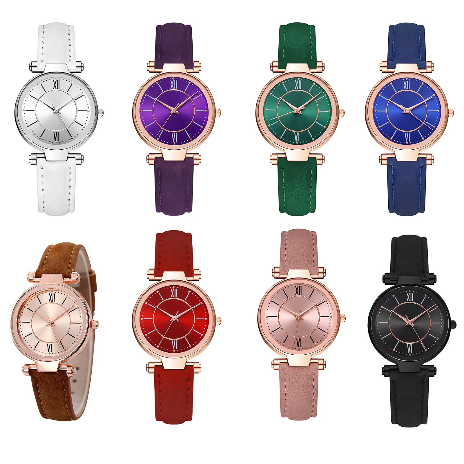

Women Watch Quartz Watch Ladies Watch, Ladies Personalized Watch 8PCS Surprise Blind Box Halloween Gift Ladies Quartz Watch