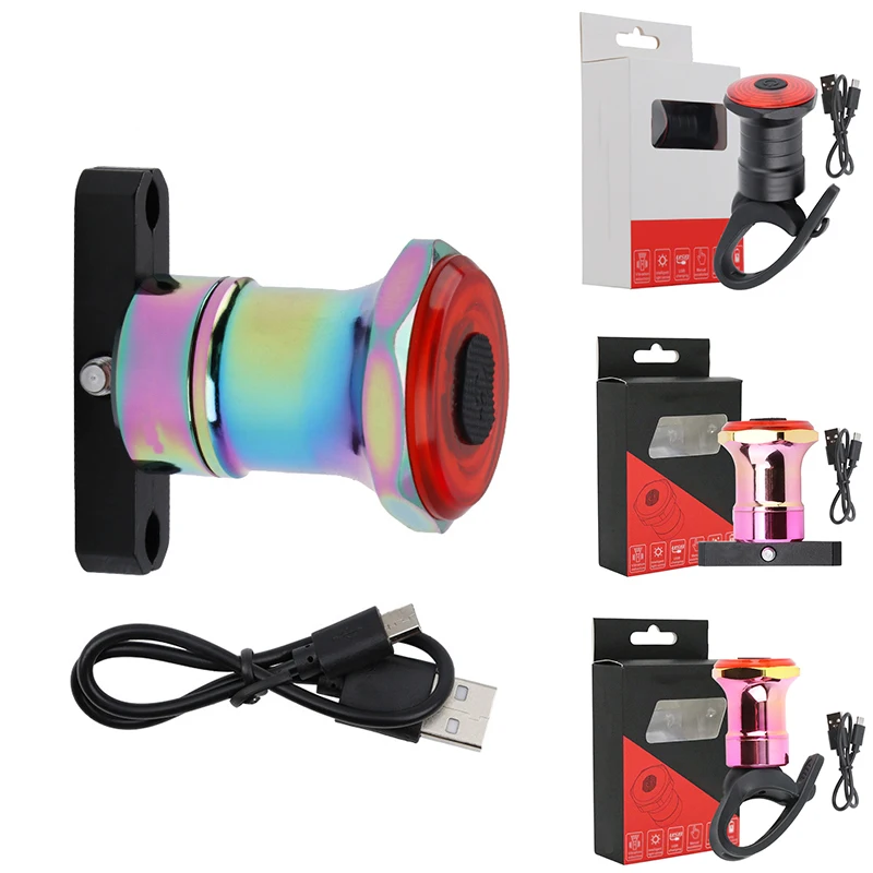 

Smart Bicycle Rear Light Sensing IPx6 Waterproof Auto Start/Stop Multi Lighting Modes Bicycle Light USB Charge Led
