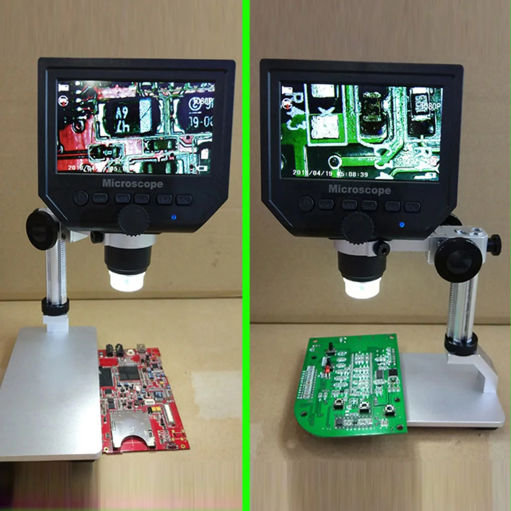 600X Digital Microscope 4.3 Inch HD LCD Soldering Phone Repair Magnifier + Metal Stand Electronic Video | Инструменты